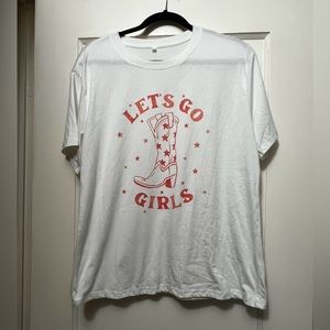 Size L Let’s go girls tee